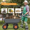 image:imageVINGLI 2 Wheel Wheelbarrow Plastic and Steel Wheel Barrel 330lbs Capacity Garden Cart for Lawn Gardening ConstructionGray