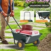 image:imageVINGLI 2 Wheel Wheelbarrow Plastic and Steel Wheel Barrel 330lbs Capacity Garden Cart for Lawn Gardening ConstructionGreen