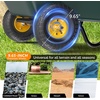 image:imageVINGLI 2 Wheel Wheelbarrow Plastic and Steel Wheel Barrel 330lbs Capacity Garden Cart for Lawn Gardening ConstructionGreen