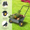 image:imageVINGLI 2 Wheel Wheelbarrow Plastic and Steel Wheel Barrel 330lbs Capacity Garden Cart for Lawn Gardening ConstructionGreen