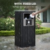 image:imageVINGLI 21 Gallon Outdoor Trash Can with Front Throw Opening Black PP Resin Garbage Bin with Access Door for Easy Bag Change Waterproof Patio Waste Container for Backyard Deck Porch Garden21 gallon