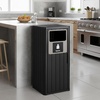image:imageVINGLI 21 Gallon Outdoor Trash Can with Front Throw Opening Black PP Resin Garbage Bin with Access Door for Easy Bag Change Waterproof Patio Waste Container for Backyard Deck Porch Garden21 gallon