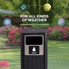 image:imageVINGLI 21 Gallon Outdoor Trash Can with Front Throw Opening Black PP Resin Garbage Bin with Access Door for Easy Bag Change Waterproof Patio Waste Container for Backyard Deck Porch Garden21 gallon