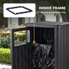 image:imageVINGLI 21 Gallon Outdoor Trash Can with Front Throw Opening Black PP Resin Garbage Bin with Access Door for Easy Bag Change Waterproof Patio Waste Container for Backyard Deck Porch Garden21 gallon