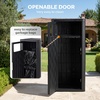 image:imageVINGLI 21 Gallon Outdoor Trash Can with Front Throw Opening Black PP Resin Garbage Bin with Access Door for Easy Bag Change Waterproof Patio Waste Container for Backyard Deck Porch Garden21 gallon