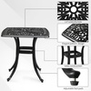 image:imageVINGLI 22 Cast Aluminum Outdoor Side Table All Weather Patio Side Table Outdoor End Table for Patio Porch Deck Garden SquareBlack