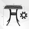 image:imageVINGLI 22 Cast Aluminum Outdoor Side Table All Weather Patio Side Table Outdoor End Table for Patio Porch Deck Garden SquareBlack