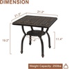 image:imageVINGLI 22 Cast Aluminum Outdoor Side Table All Weather Patio Side Table Outdoor End Table for Patio Porch Deck Garden SquareBronze
