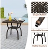 image:imageVINGLI 22 Cast Aluminum Outdoor Side Table All Weather Patio Side Table Outdoor End Table for Patio Porch Deck Garden SquareBronze