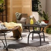image:imageVINGLI 22 Cast Aluminum Outdoor Side Table All Weather Patio Side Table Outdoor End Table for Patio Porch Deck Garden SquareBronze