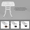 image:imageVINGLI 22 Cast Aluminum Outdoor Side Table All Weather Patio Side Table Outdoor End Table for Patio Porch Deck Garden SquareWhite