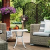 image:imageVINGLI 22 Cast Aluminum Outdoor Side Table All Weather Patio Side Table Outdoor End Table for Patio Porch Deck Garden SquareWhite