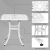 image:imageVINGLI 22 Cast Aluminum Outdoor Side Table All Weather Patio Side Table Outdoor End Table for Patio Porch Deck Garden SquareWhite