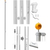 image:imageVINGLI 25FT Heavy Duty Flag Pole Kit for Outside Extra Thick 15mm Aluminum Flagpole w 3x5 USA Flag RustResidential amp Commercial Flag Poles Set for Yard and Garden InGround Display BlackSilver