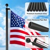 image:imageVINGLI 25FT Heavy Duty Flag Pole Kit for Outside Extra Thick 15mm Aluminum Flagpole w 3x5 USA Flag RustResidential amp Commercial Flag Poles Set for Yard and Garden InGround Display BlackBlack