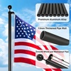 image:imageVINGLI 25FT Heavy Duty Flag Pole Kit for Outside Extra Thick 15mm Aluminum Flagpole w 3x5 USA Flag RustResidential amp Commercial Flag Poles Set for Yard and Garden InGround Display BlackBlack