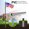 image:imageVINGLI 25FT Heavy Duty Flag Pole Kit for Outside Extra Thick 15mm Aluminum Flagpole w 3x5 USA Flag RustResidential amp Commercial Flag Poles Set for Yard and Garden InGround Display BlackBlack
