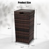 image:imageVINGLI 27 Gallon Outdoor Trash Can Outdoor Dustbin with Convenient Lid for Patio Garden Yard Outdoor Kitchen Browan with GradientBrown