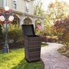 image:imageVINGLI 27 Gallon Outdoor Trash Can Outdoor Dustbin with Convenient Lid for Patio Garden Yard Outdoor Kitchen Browan with GradientBrown