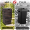 image:imageVINGLI 27 Gallon Outdoor Trash Can Outdoor Dustbin with Convenient Lid for Patio Garden Yard Outdoor Kitchen Browan with GradientBrown