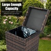 image:imageVINGLI 27 Gallon Outdoor Trash Can Outdoor Dustbin with Convenient Lid for Patio Garden Yard Outdoor Kitchen Browan with GradientBrown