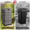 image:imageVINGLI 27 Gallon Outdoor Trash Can Outdoor Dustbin with Convenient Lid for Patio Garden Yard Outdoor Kitchen Browan with GradientGrey