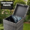 image:imageVINGLI 27 Gallon Outdoor Trash Can Outdoor Dustbin with Convenient Lid for Patio Garden Yard Outdoor Kitchen Browan with GradientGrey