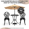 image:imageVINGLI 3 PCS Outdoor Bistro Set Outdoor Patio Set AllWeather Cast Aluminum Bistro Table Set Bistro Table and Chairs Set of 2 for Backyard Garden Balcony Bronze LeafBlack