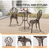 image:imageVINGLI 3 PCS Outdoor Bistro Set Outdoor Patio Set AllWeather Cast Aluminum Bistro Table Set Bistro Table and Chairs Set of 2 for Backyard Garden Balcony Bronze LeafBronze
