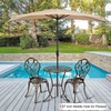image:imageVINGLI 3 PCS Outdoor Bistro Set Outdoor Patio Set AllWeather Cast Aluminum Bistro Table Set Bistro Table and Chairs Set of 2 for Backyard Garden Balcony Bronze LeafBronze