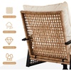 image:imageVINGLI 3 Pieces Wicker Patio Furniture Set Outdoor 360degree Swivel Rocking Chairs with Thickened Cushions and Rattan Side Table Patio Glider Chair for Porch Deck Garden Backyard Pool Beige