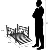 image:imageVINGLI 34ft Metal Garden Bridge 330lbs Capacity Garden Bridges for Outdoors with AntiRust Coated Finish Easy Assembly Outdoor Decor Bridge for Garden Landscape Backyard Stream Pond