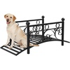 image:imageVINGLI 34ft Metal Garden Bridge 330lbs Capacity Garden Bridges for Outdoors with AntiRust Coated Finish Easy Assembly Outdoor Decor Bridge for Garden Landscape Backyard Stream Pond