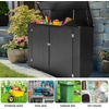 image:imageVINGLI 36 Cu Ft Outdoor Storage Shed Heavy Duty Horizontal Yard Storage Shed with Dual Opening 295 Gallon Storage Bin with Weatherproof Design for Garden Tools Yard Garbage Bins