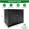 image:imageVINGLI 36 Cu Ft Outdoor Storage Shed Heavy Duty Horizontal Yard Storage Shed with Dual Opening 295 Gallon Storage Bin with Weatherproof Design for Garden Tools Yard Garbage Bins