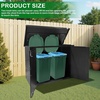 image:imageVINGLI 36 Cu Ft Outdoor Storage Shed Heavy Duty Horizontal Yard Storage Shed with Dual Opening 295 Gallon Storage Bin with Weatherproof Design for Garden Tools Yard Garbage Bins