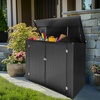 image:imageVINGLI 36 Cu Ft Outdoor Storage Shed Heavy Duty Horizontal Yard Storage Shed with Dual Opening 295 Gallon Storage Bin with Weatherproof Design for Garden Tools Yard Garbage Bins