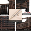 image:imageVINGLI 40 Gallon Wicker Storage Bench Patio Cushion Storage Box with Side Handles Rattan Deck Box for Garden Tools Cushions Outdoor Patio Deck Box for Garden Poolside GreyBrown