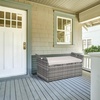 image:imageVINGLI 40 Gallon Wicker Storage Bench Patio Cushion Storage Box with Side Handles Rattan Deck Box for Garden Tools Cushions Outdoor Patio Deck Box for Garden Poolside GreyGrey