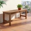 image:imageVINGLI 40in Outdoor HDPE Bench Weatherproof Porch Bench with Wood Grain Texture amp Stainless Steel Hardware Heavy Duty Support 660lbs 12 Person Backless Seat for Garden Patio Entryway BlackTeak