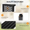 image:imageVINGLI 40in Outdoor Metal Bench AllWeathe Backless Patio Bench with Slatted SeatFloral Side Panels RustResistant Garden Bench Weatherproof Outdoor Seating for Porch Entryway Backyard GreenBlack