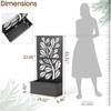 image:imageVINGLI 44 H Metal Raised Garden Bed with Trellis Outdoor Planter Box for Climbing Vegetables Fruits and Flowers Privacy Screen for Backyard Patio Balcony Black Treetree