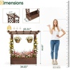 image:imageVINGLI 45 in Raised Garden Bed with Trellis amp Hanging Roof Wooden Elevated Planter Box with Drainage Holes for Outdoor Climbing Plants Vegetables Flowers Patio Yard Balcony Carbonized Wood Medium