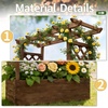 image:imageVINGLI 45 in Raised Garden Bed with Trellis amp Hanging Roof Wooden Elevated Planter Box with Drainage Holes for Outdoor Climbing Plants Vegetables Flowers Patio Yard Balcony Carbonized Wood Medium