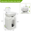 image:imageVINGLI 45L Upgraded Portable Sink Rolling Hand Wash Basin Stand with Towel Holder amp Soap Dispenser amp Wheels Perfect for GardenCampingOutdoor EventsGatheringsWorksiteRVIndoor