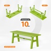 image:imageVINGLI 47 Outdoor HDPE Bench Weatherproof Garden Bench wMetal Legs Poly Lumber Porch Benches 660 LBS Capacity Outdoor Backless Patio Benches for Entryway Deck BlackGreen