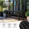 image:imageVINGLI 47 Outdoor HDPE Bench Weatherproof Garden Bench wMetal Legs Poly Lumber Porch Benches 660 LBS Capacity Outdoor Backless Patio Benches for Entryway Deck BlueBlack