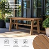 image:imageVINGLI 47 Outdoor HDPE Bench Weatherproof Garden Bench wMetal Legs Poly Lumber Porch Benches 660 LBS Capacity Outdoor Backless Patio Benches for Entryway Deck BlueTeak