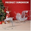 image:imageVINGLI 4FT Silver Lighted Christmas Reindeer Family Set of 3 Prelit 210 Warm White LED Outdoor Reindeer Decorations Sparkling Buck Doe Fawn Lighted Christmas Yard Decorations for Lawn Garden PorchWhite