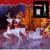 image:imageVINGLI 4FT Silver Lighted Christmas Reindeer Family Set of 3 Prelit 210 Warm White LED Outdoor Reindeer Decorations Sparkling Buck Doe Fawn Lighted Christmas Yard Decorations for Lawn Garden PorchWhite